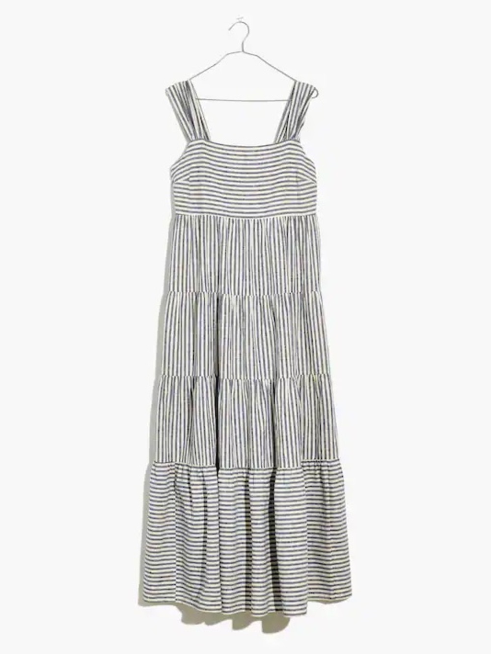Madewell Striped Maxi Dress in White and Black